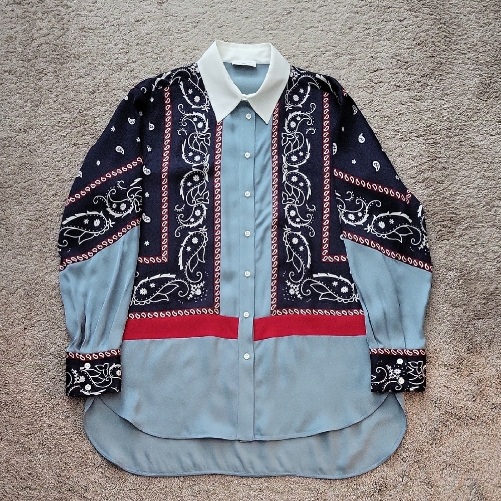 Sandro Printed Blouse